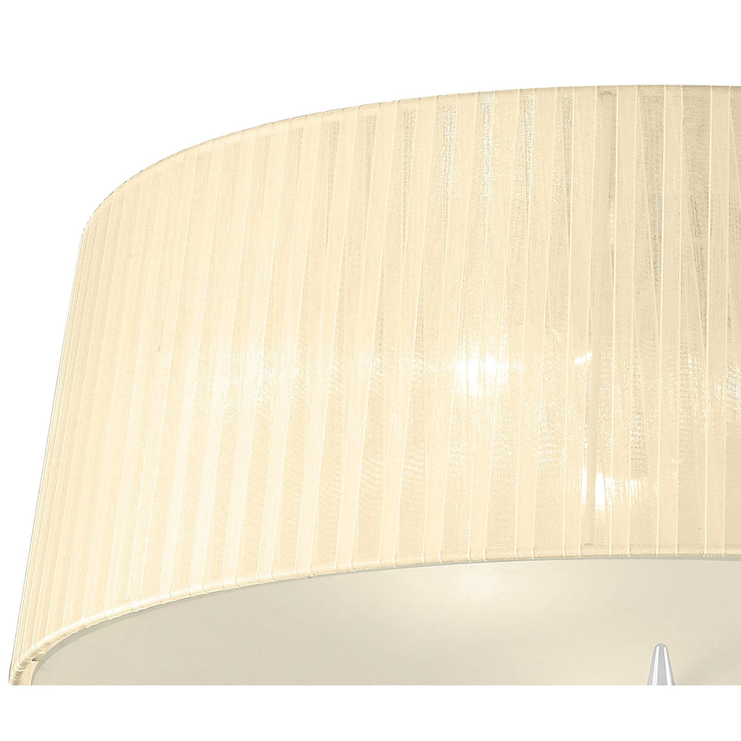 Mantra M4640 Loewe Ceiling 3 Light Polished Chrome Cream Shade