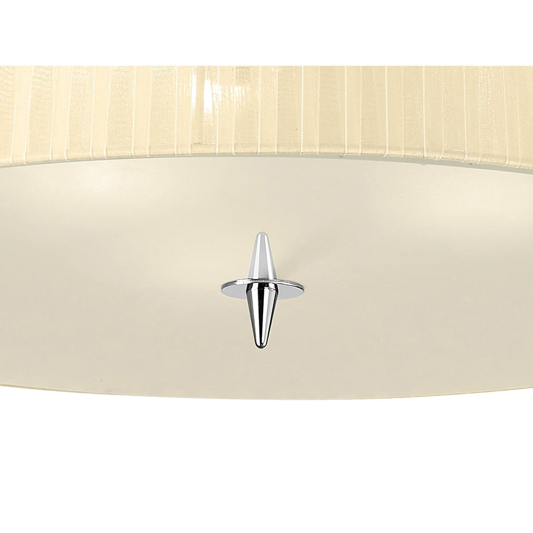 Mantra M4640 Loewe Ceiling 3 Light Polished Chrome Cream Shade