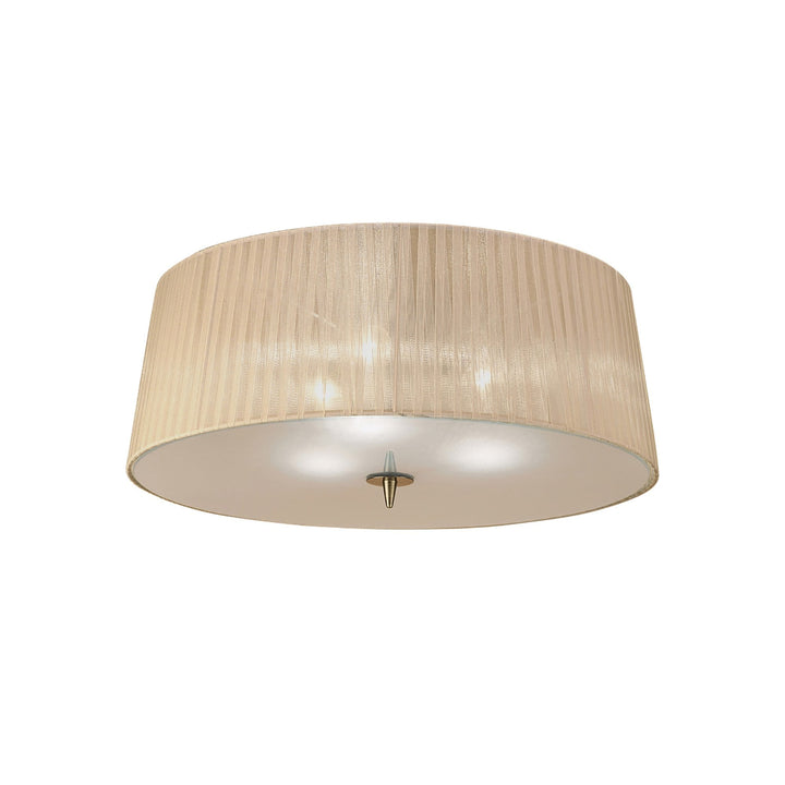 Mantra M4640AB Loewe Ceiling 3 Light Antique Brass Soft Bronze Shade