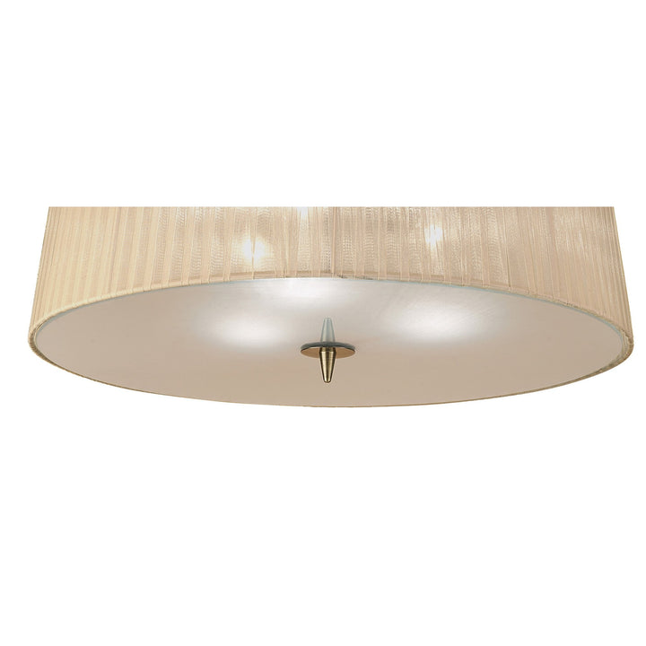 Mantra M4640AB Loewe Ceiling 3 Light Antique Brass Soft Bronze Shade