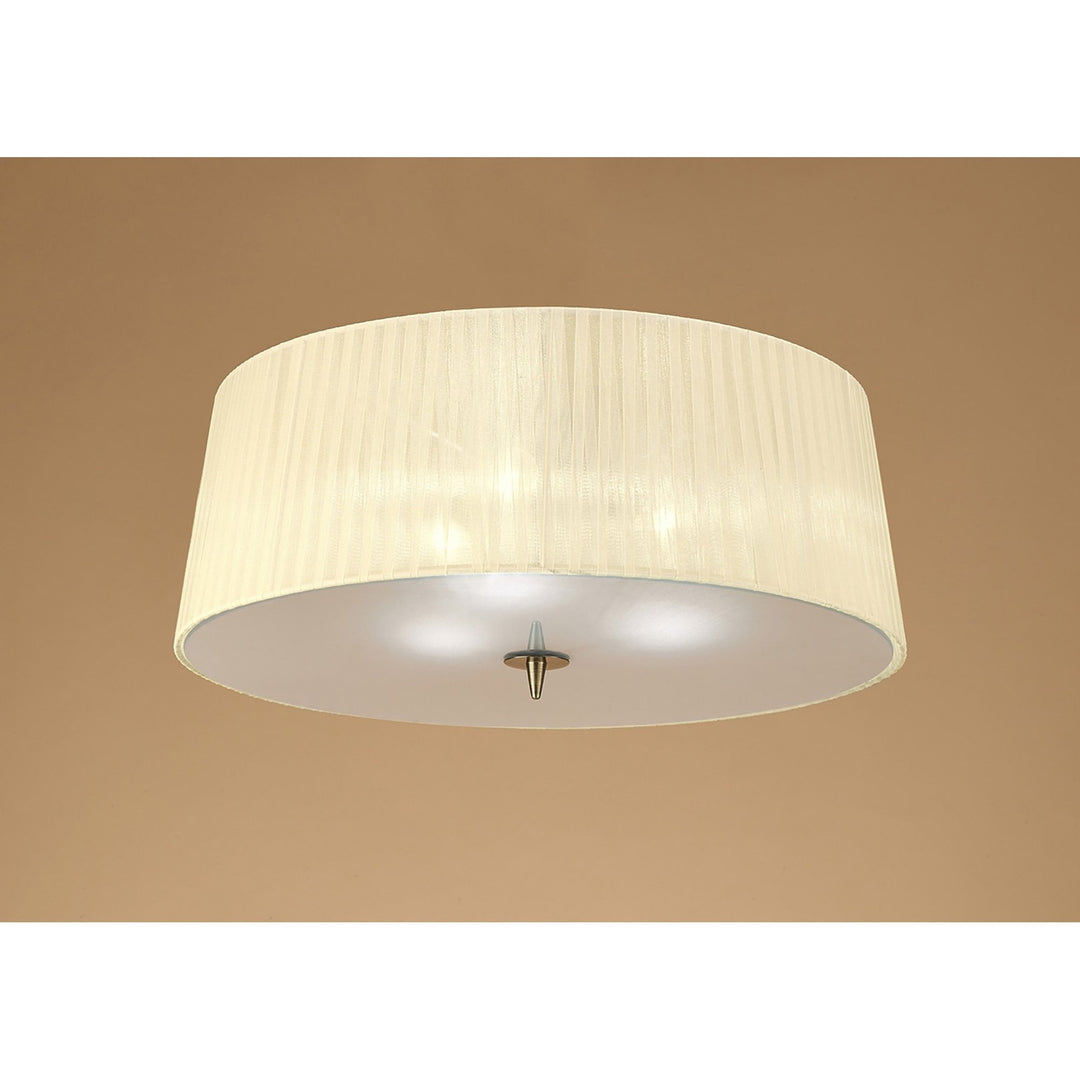 Mantra M4640AB Loewe Ceiling 3 Light Antique Brass