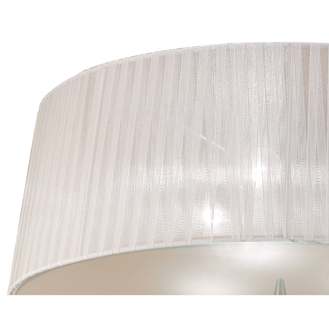 Mantra M4640AB Loewe Ceiling 3 Light Antique Brass White Shade