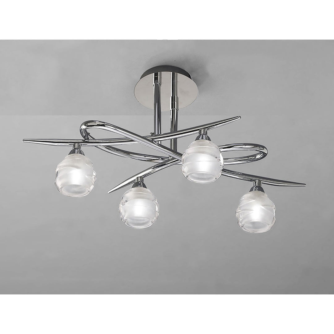 Mantra M1803 Loop Ceiling 4 Light Polished Chrome