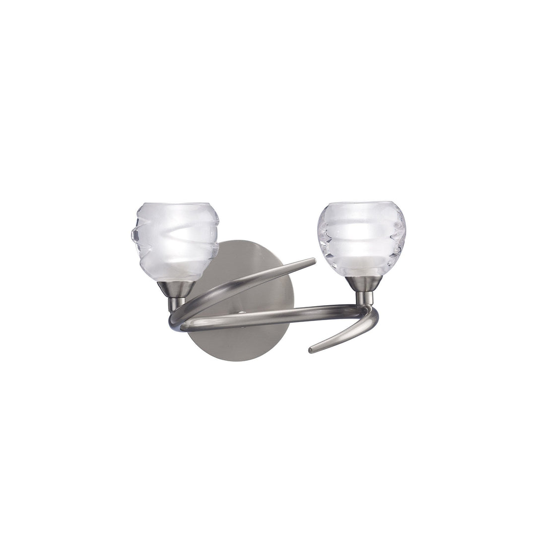 Mantra M1815/S Loop Wall Lamp Switched 2 Light Satin Nickel