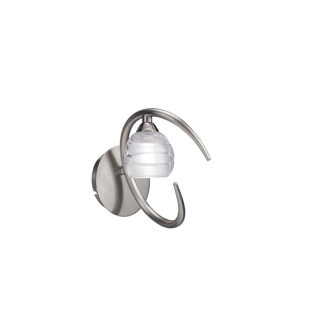 Mantra M1816/S Loop Wall Lamp Switched 1 Light Satin Nickel