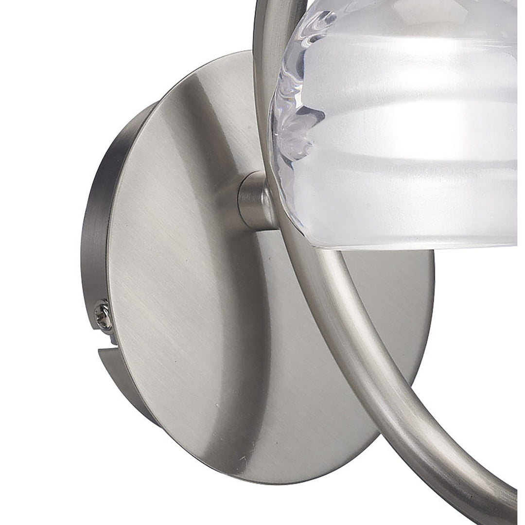 Mantra M1816/S Loop Wall Lamp Switched 1 Light Satin Nickel