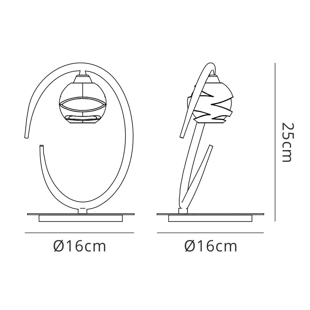 Mantra M1817 Loop Table Lamp Light Nickel