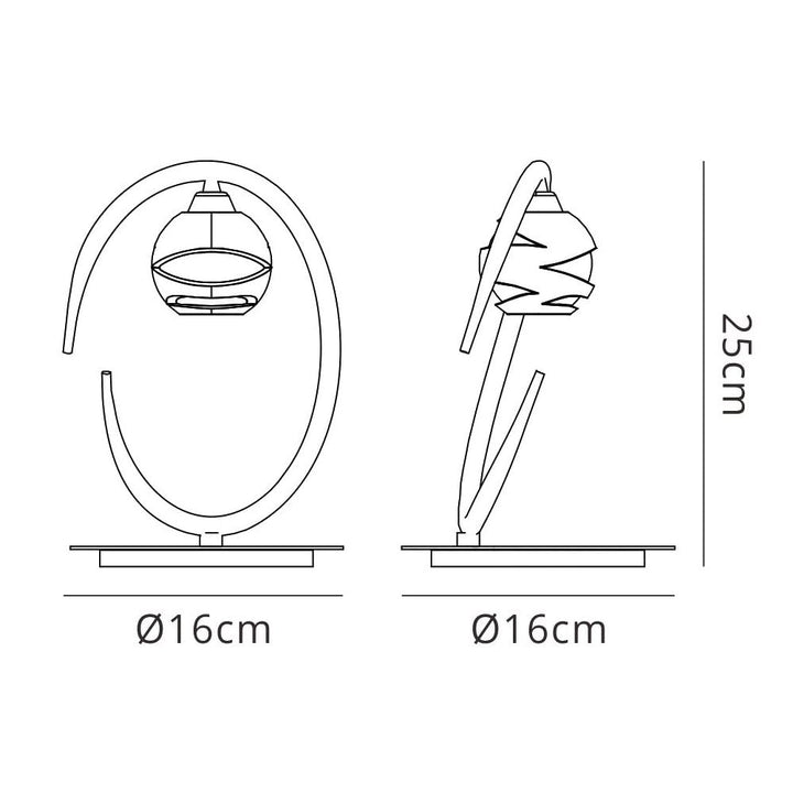 Mantra M1817 Loop Table Lamp Light Nickel