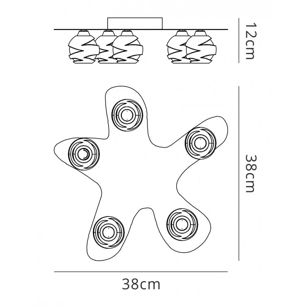 Mantra M1819 Loop Ceiling Light Nickel