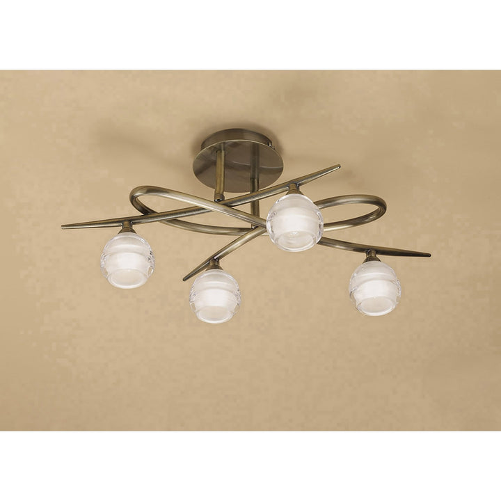 Mantra M1823 Loop Ceiling 4 Light Antique Brass