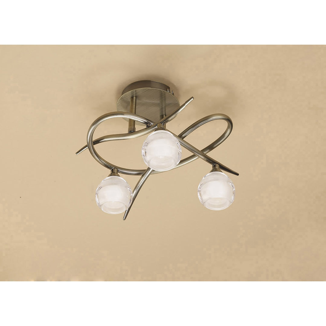 Mantra M1824 Loop Ceiling 3 Light Antique Brass