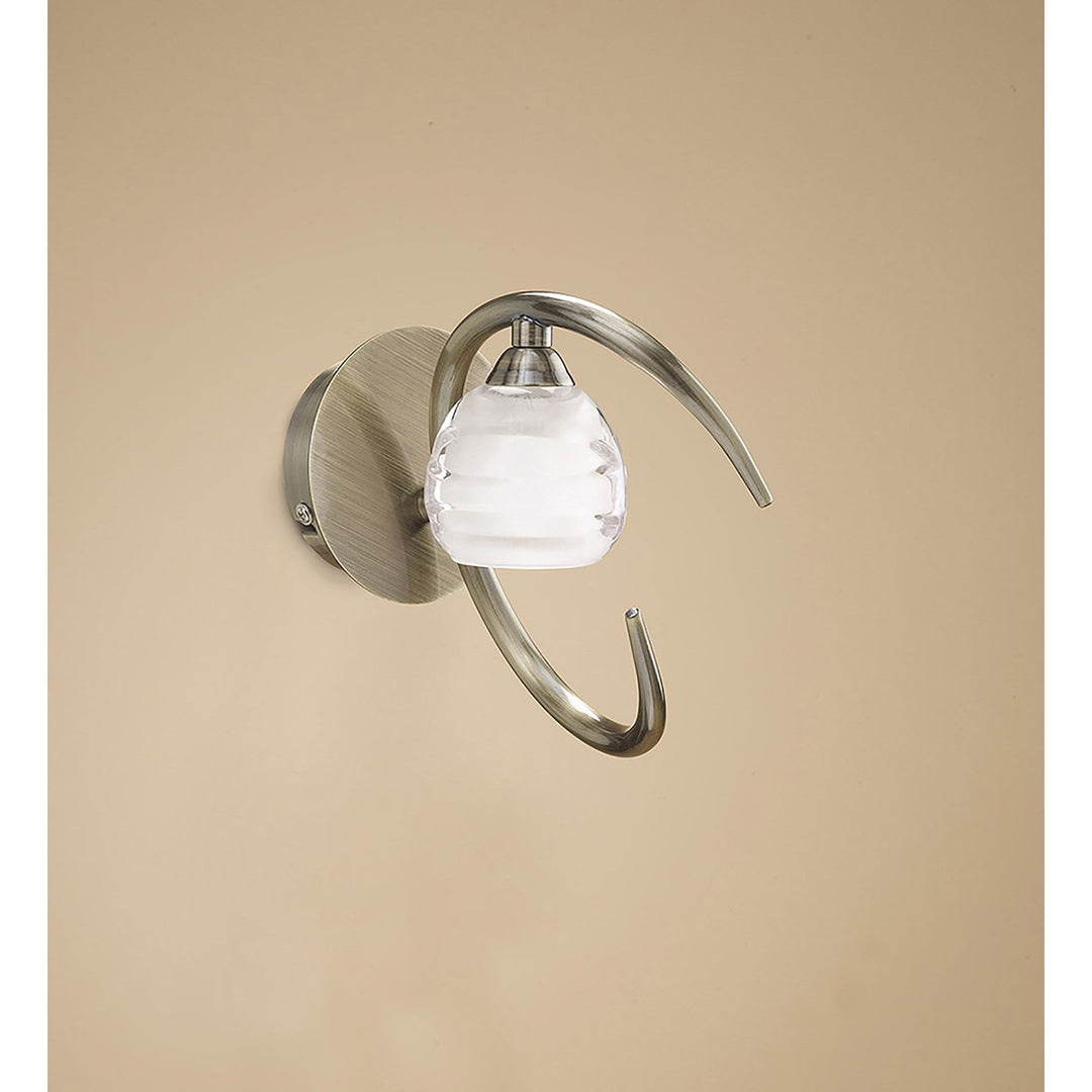 Mantra M1826/S Loop Switched Wall Light 1 Light Antique Brass