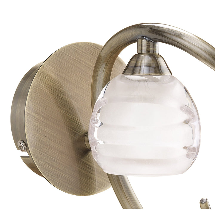 Mantra M1826/S Loop Switched Wall Light 1 Light Antique Brass