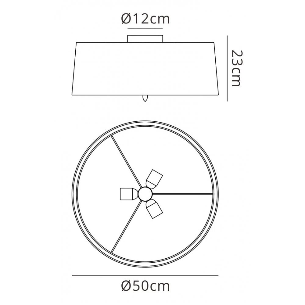 Mantra M3685 Lua Ceiling 3 Light Ash Grey