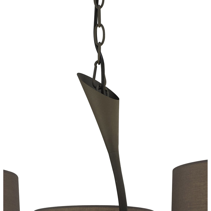 Mantra M3686 Lua Pendant 3 Light Ash Grey