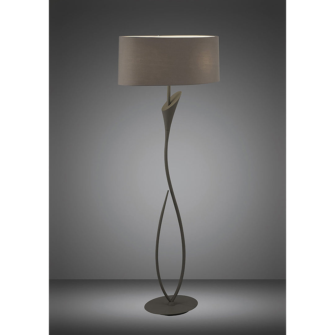 Mantra M3689 Lua Floor Lamp 2 Light Ash Grey