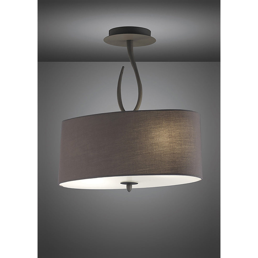 Mantra M3690 Lua Semi Ceiling 2 Light Ash Grey