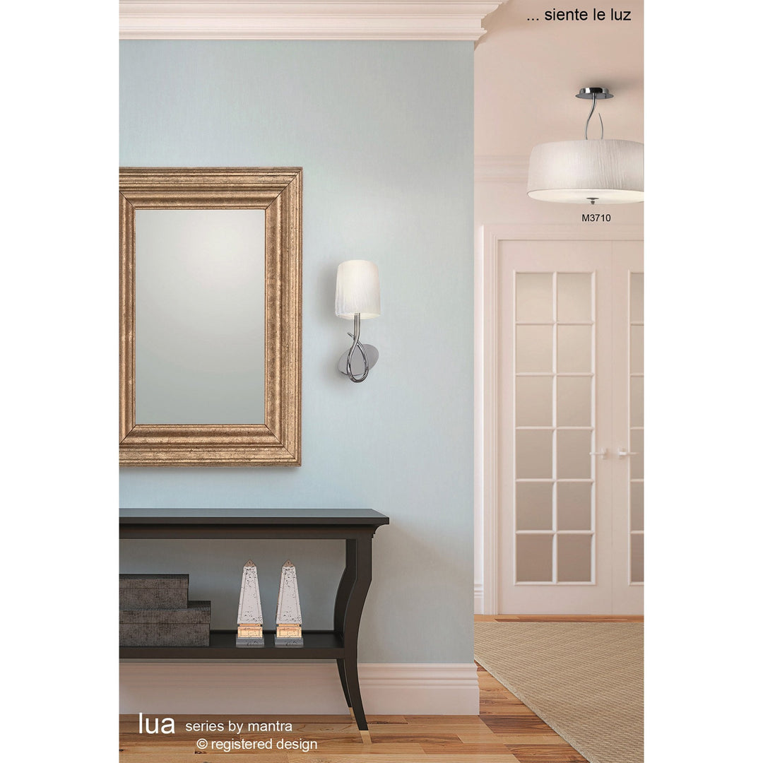 Mantra M3701/S Lua Wall Lamp Switched 1 Light Satin Nickel