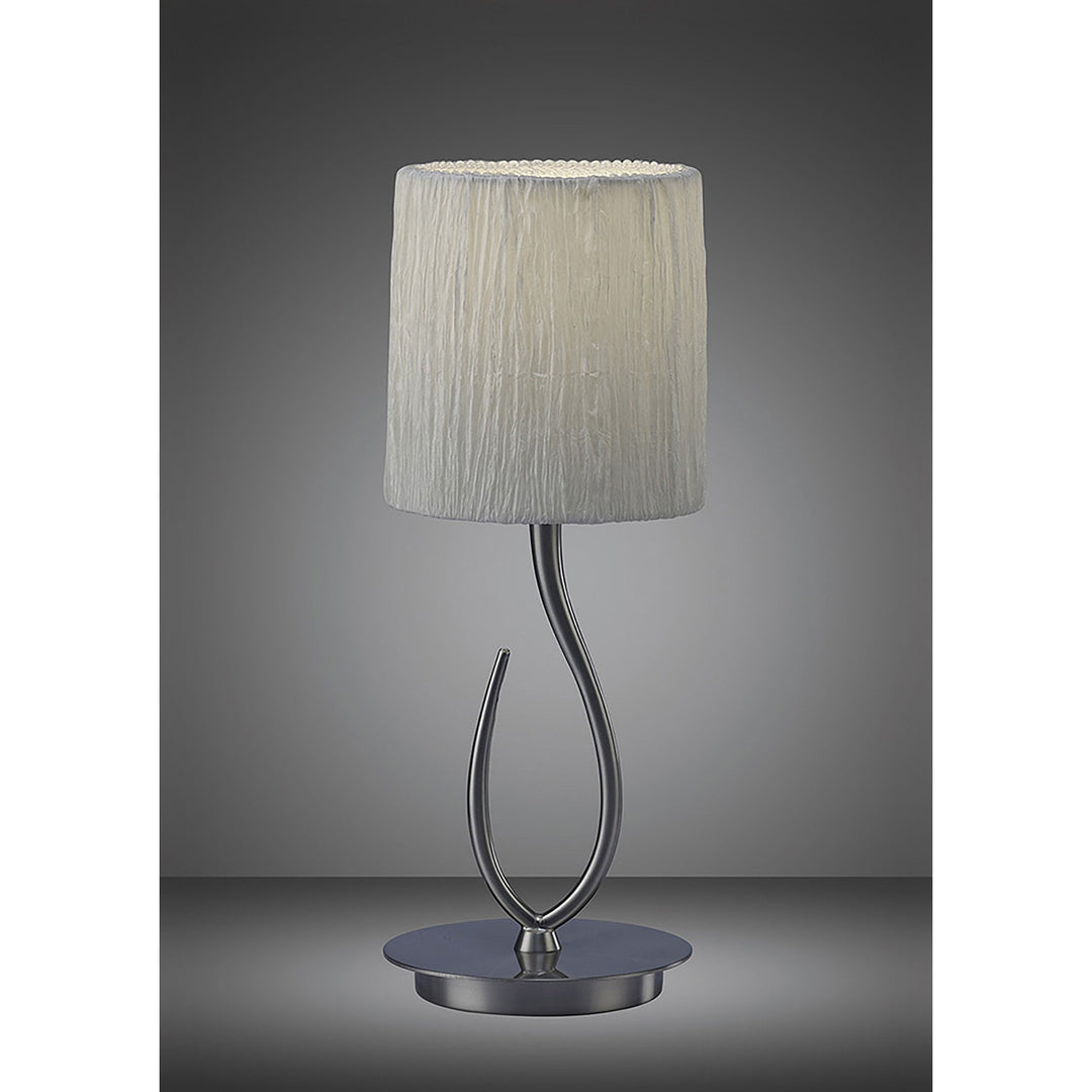 Mantra M3702 Lua Table Lamp 1 Light Satin Nickel