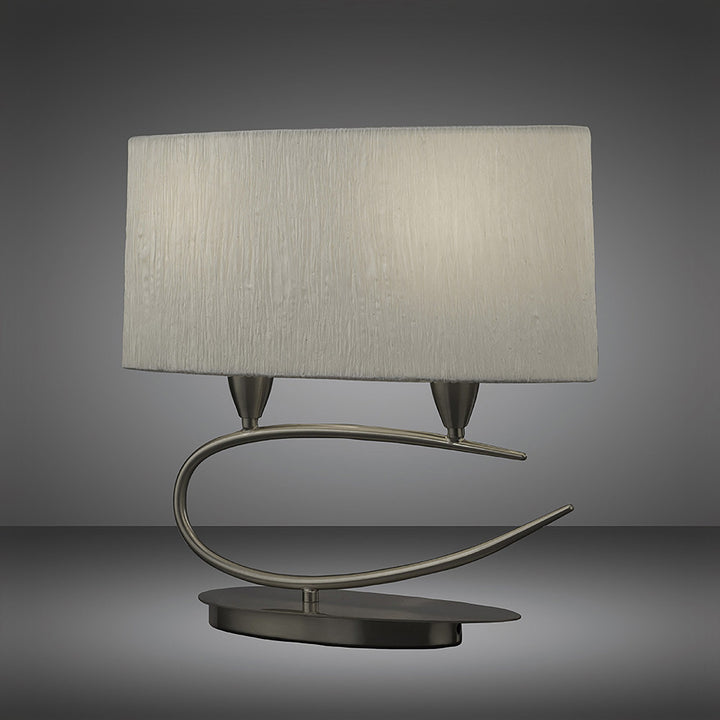 Mantra M3703 Lua Table Lamp 2 Light Satin Nickel