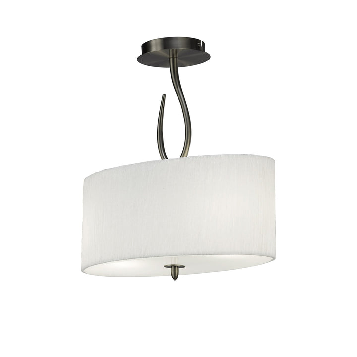 Mantra M3710 Lua Semi Ceiling 2 Light Satin Nickel