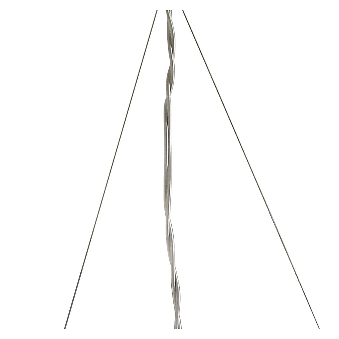 Mantra M1311 Lucca Linear Pendant 2 Arm 4 Light E27 Line Polished Chrome White Shades & Clear Crystal