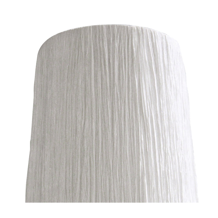 Mantra M1317/S Lucca Wall Lamp Switched 1 Light E27 Polished Chrome White Shade & Clear Crystal