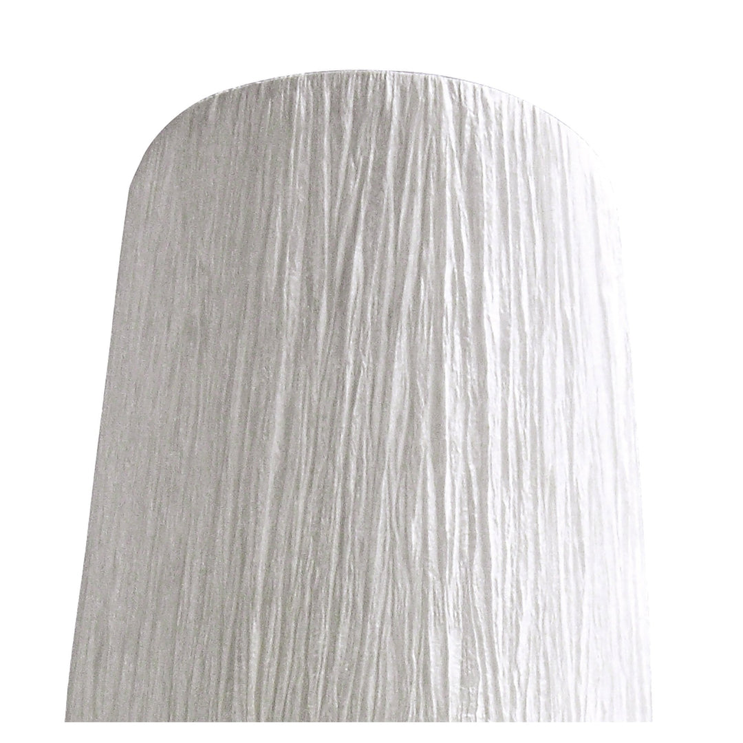 Mantra M1318/S Lucca Wall Lamp Switched 2 Light E27 Polished Chrome White Shades & Clear Crystal