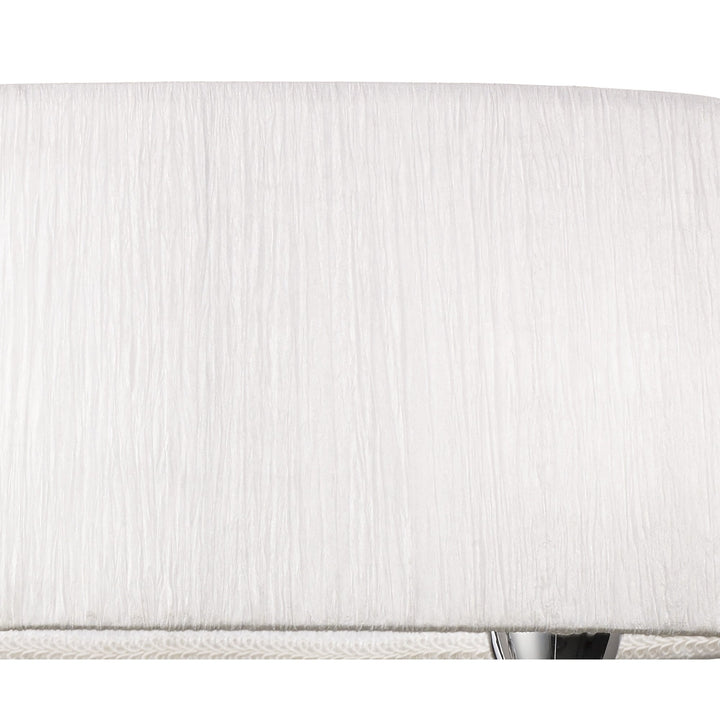 Mantra M1340/S Lucca Wall Lamp Switched 2 Light E27 Polished Chrome White Shade & Clear Crystal