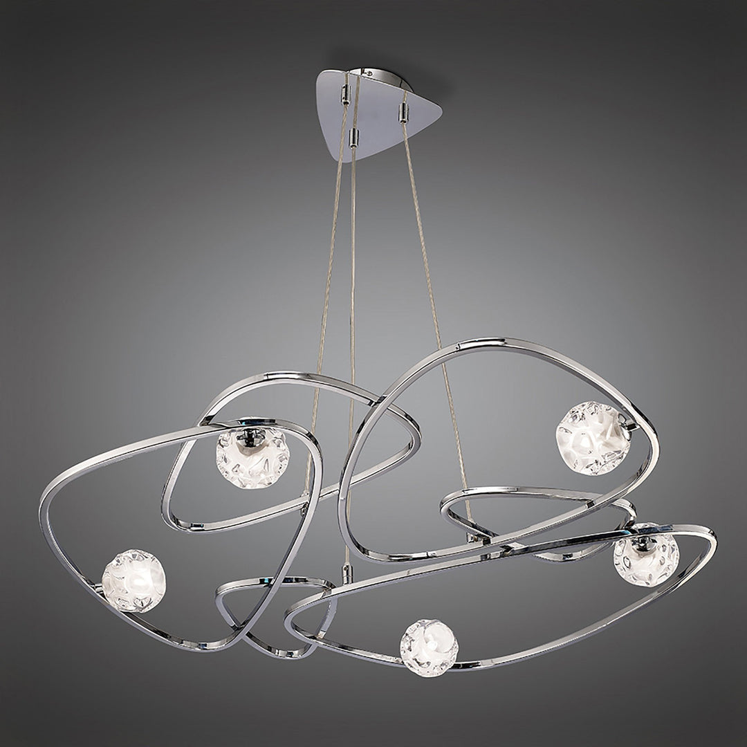 Mantra M5011 Lux Pendant 5 Light Polished Chrome