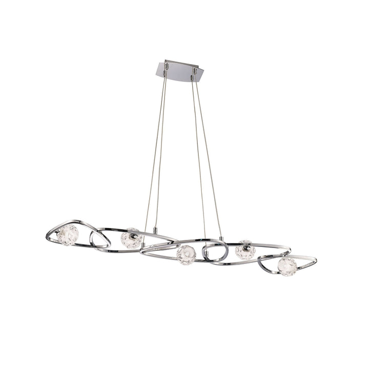 Mantra M5012 Lux Pendant 5 Light Line Polished Chrome