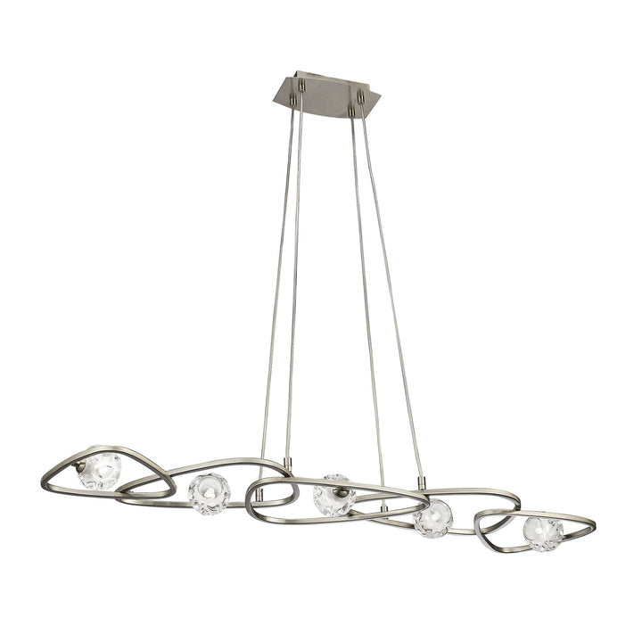 Mantra M5012 Lux Pendant 5 Light Line Polished Chrome