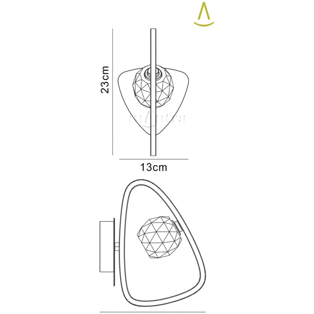 Mantra M5017/S Lux Switched Wall Lamp 1 Light Polished Chrome