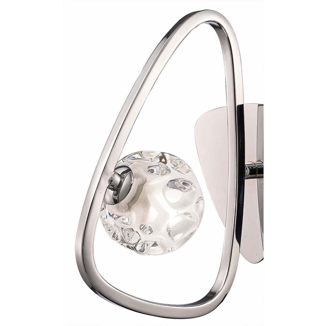 Mantra M5017/S Lux Switched Wall Lamp 1 Light Polished Chrome