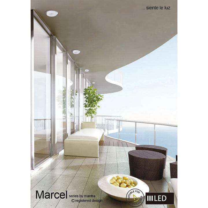 Mantra M8300/1 Marc Wall Lamp 1 Light 5W LED Polished Chrome/Frosted Acrylic