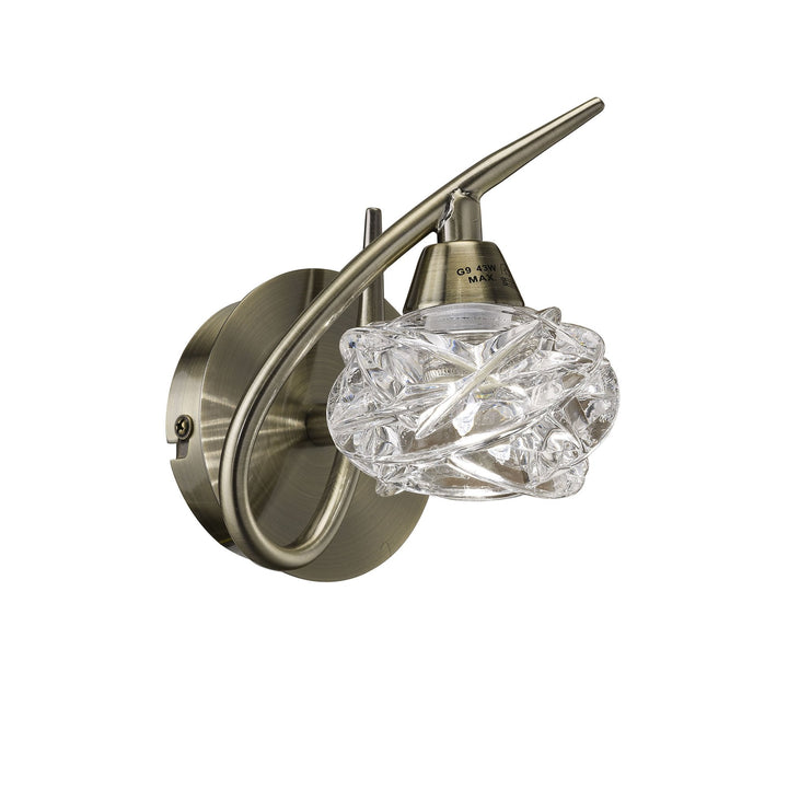 Mantra M4078/S Maremagnum Wall Lamp Switched 1 Light G9 Antique Brass