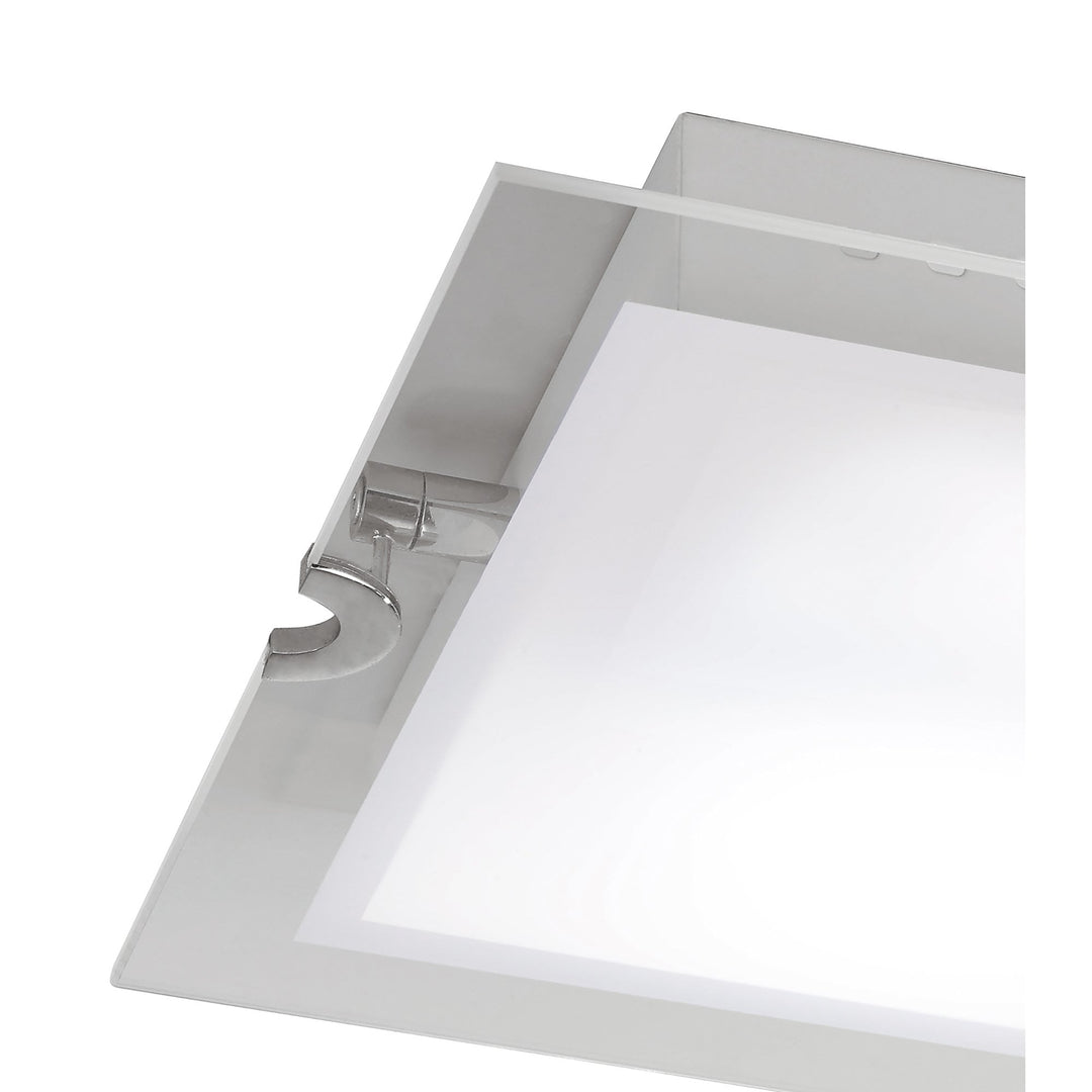 Mantra M8320/1 Melbourne Square Ceiling 15W LED Polished Chrome/Frosted White Glass