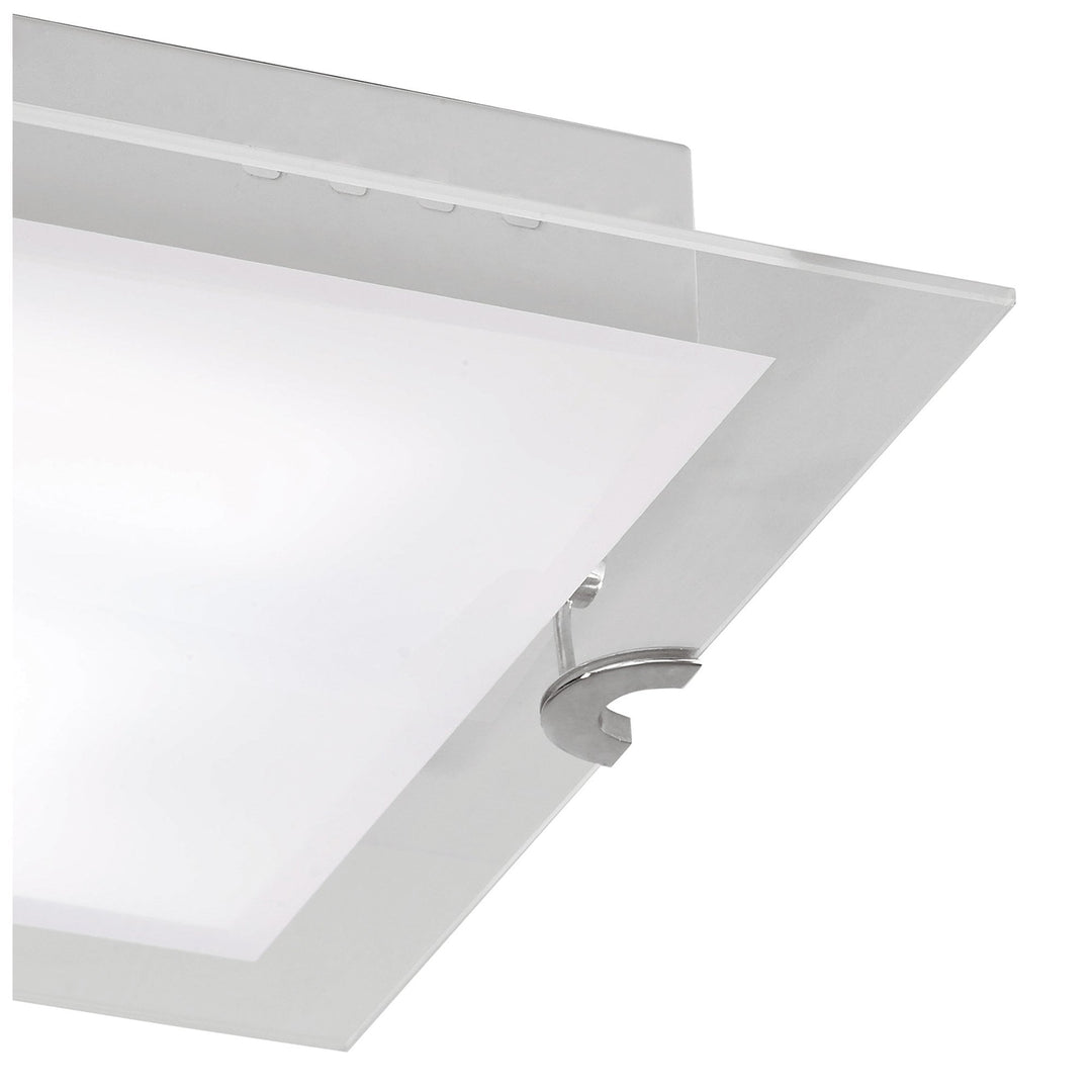 Mantra M8320/1 Melbourne Square Ceiling 15W LED Polished Chrome/Frosted White Glass