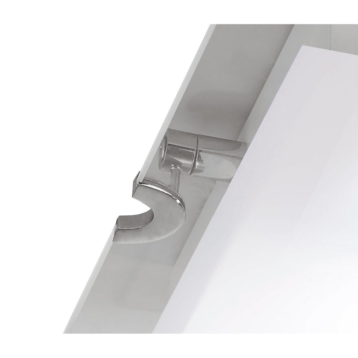 Mantra M8320/1 Melbourne Square Ceiling 15W LED Polished Chrome/Frosted White Glass