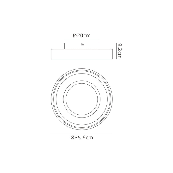 Mantra M6785 Moca Flush 36cm Round 30W LED White / Mocha