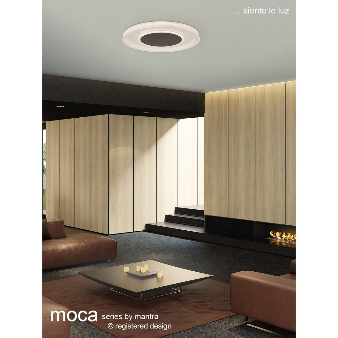 Mantra M6785 Moca Flush 36cm Round 30W LED White / Mocha