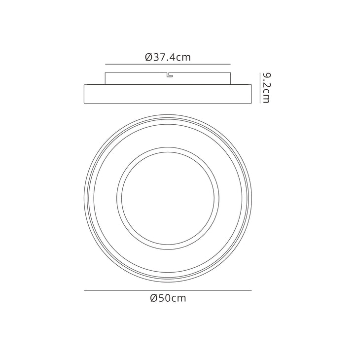 Mantra M6787 Moca Flush 50cm Round 40W LED White / Mocha