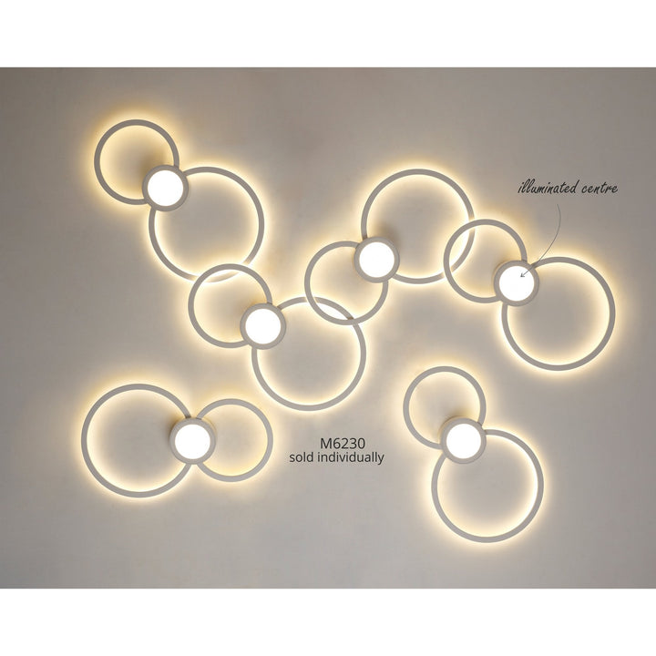 Mantra M6230 Mural Wall Lamp Circles 24W White