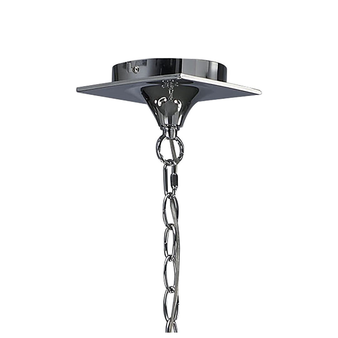 Mantra M1642/BS Mara Linear Pendant 2 Arm 4 Light E14 Polished Chrome Black Shades