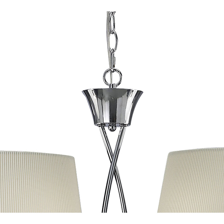 Mantra M1642 Mara Pendant Bar 4 Light Polished Chrome/cream