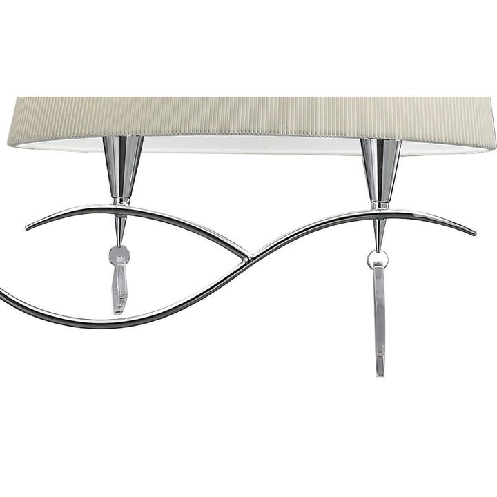 Mantra M1642 Mara Pendant Bar 4 Light Polished Chrome/cream