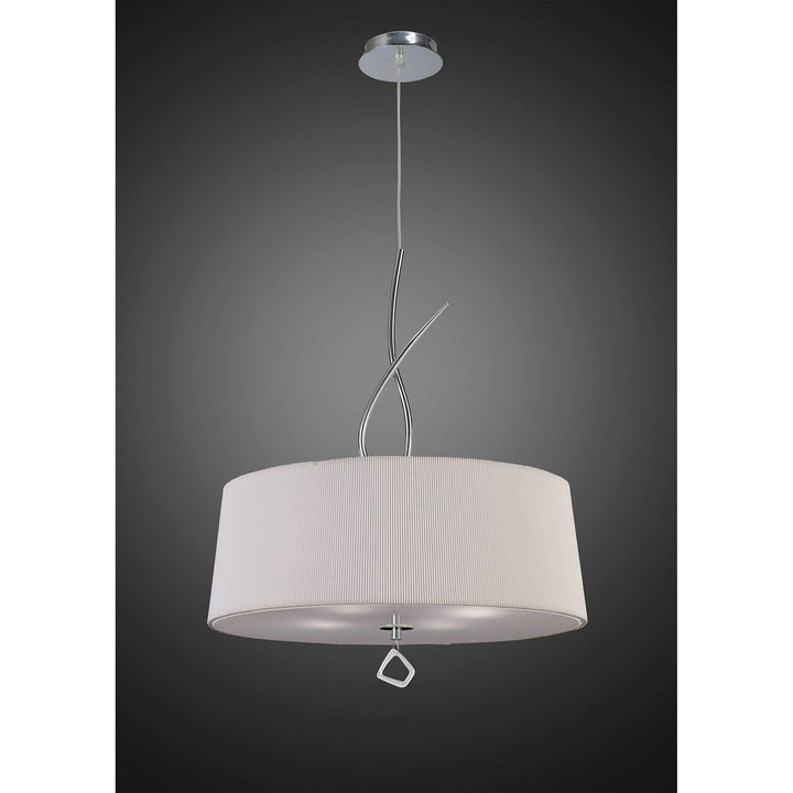 Mantra M1644 Mara Pendant 4 Light Polished Chrome/cream