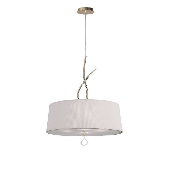 Mantra M1644FG Mara Pendant 4 Light French Gold/cream