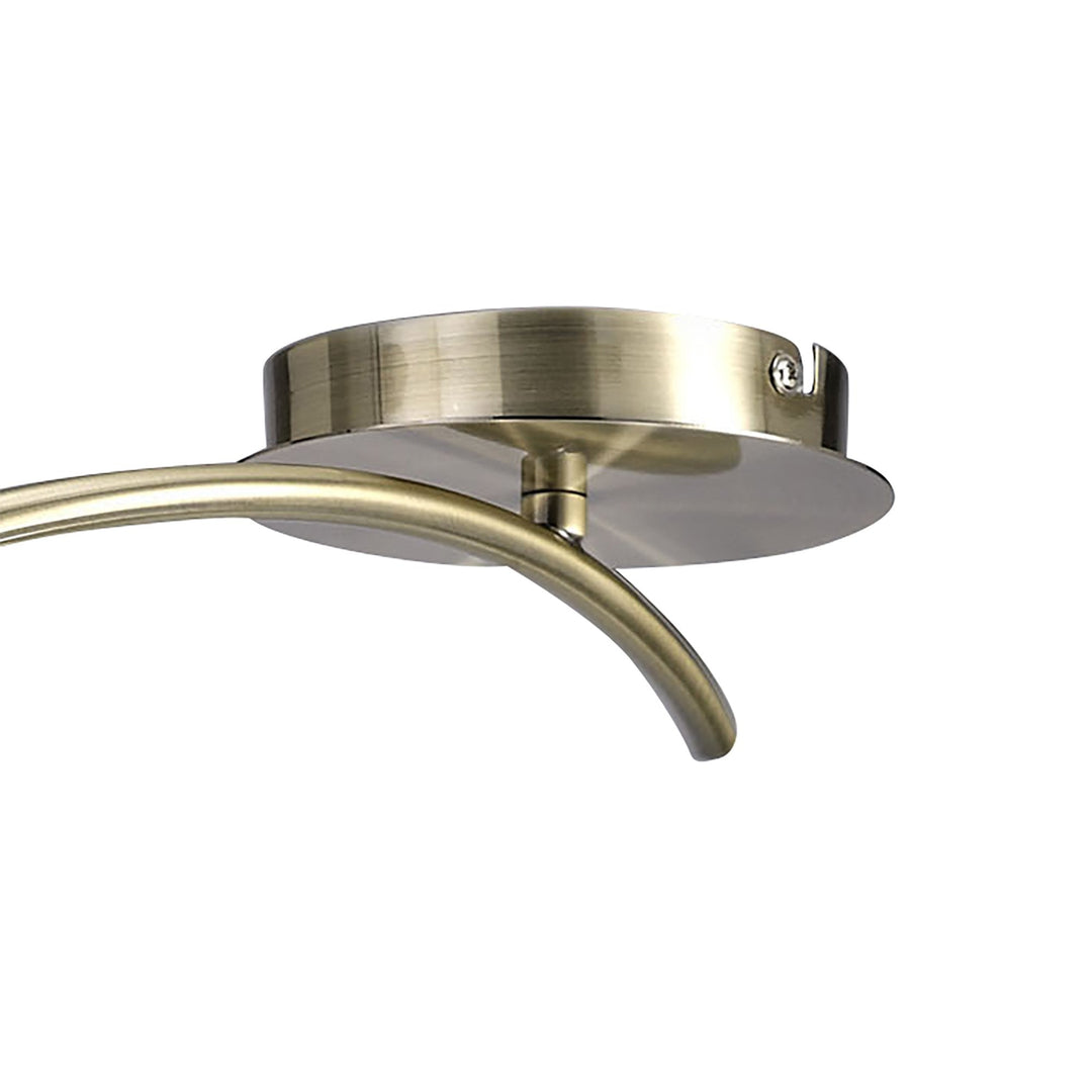 Mantra M1645AB Mara semi ceiling 4 light antique brass/cream