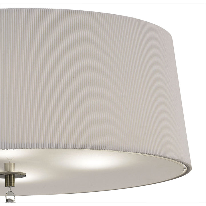 Mantra M1646AB Mara Flush Ceiling 4 Light E27 Round Antique Brass Ivory White Shade